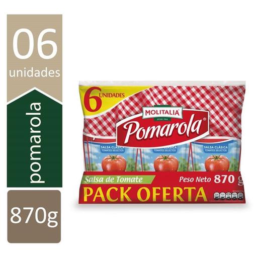 Oferta de Salsa de Tomate Pomarola Cl&aacute;sica - 6 unidades por S/ 11,1 en Tottus
