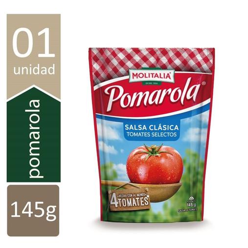 Oferta de Salsa de tomate Pomarola cl&aacute;sica Molitalia 145 g por S/ 1,9 en Tottus