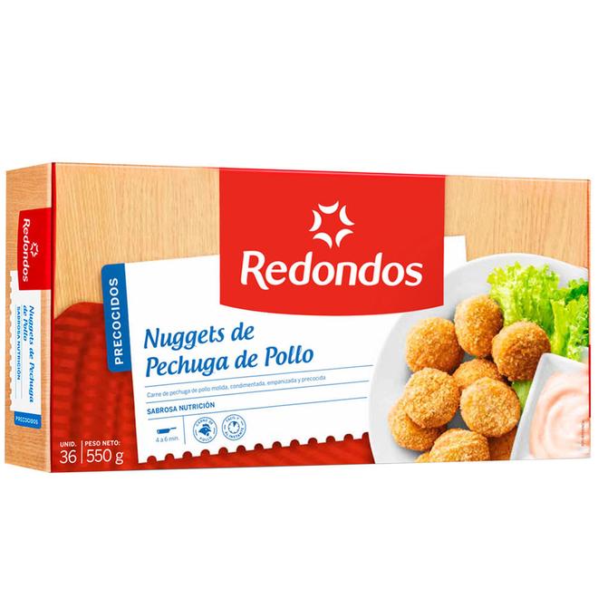 Oferta de Nuggets de Pechuga de Pollo REDONDOS Caja 36un por S/ 12,9 en Vivanda