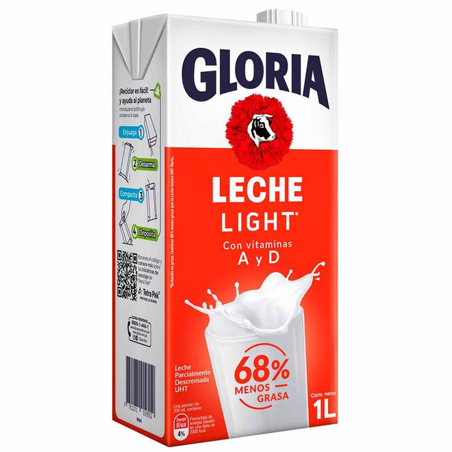 Oferta de Leche GLORIA UHT Light Caja 1L por S/ 6 en Vivanda