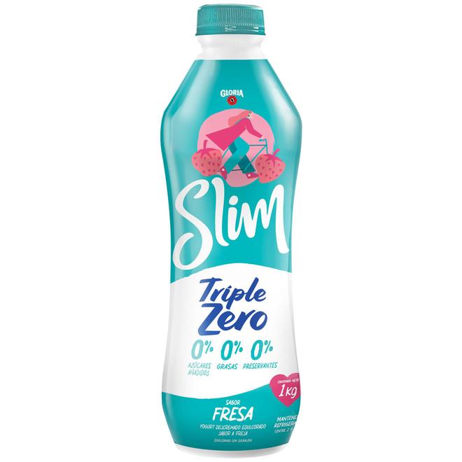 Oferta de Yogurt Descremado GLORIA Slim Fresa Botella 1Kg por S/ 6,7 en Vivanda