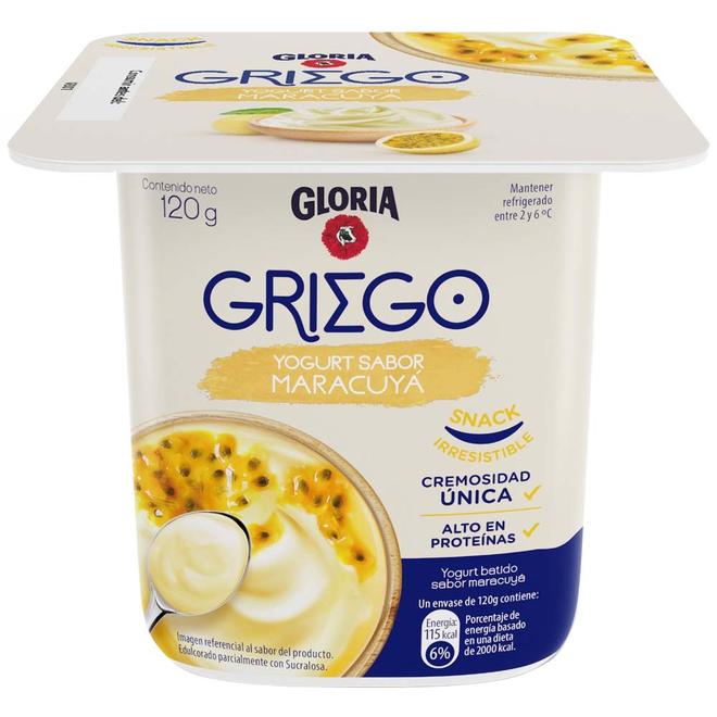 Oferta de Yogurt Batido GLORIA Griego Sabor Maracuyá Vaso 120g por S/ 2,2 en Vivanda