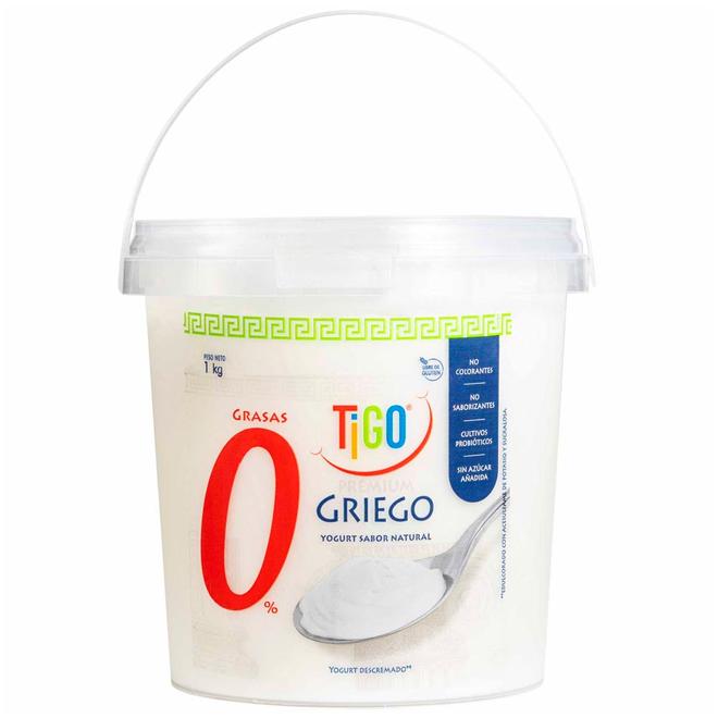 Oferta de Yogurt Griego TIGO Natural Descremado Pote 1Kg por S/ 15,9 en Vivanda